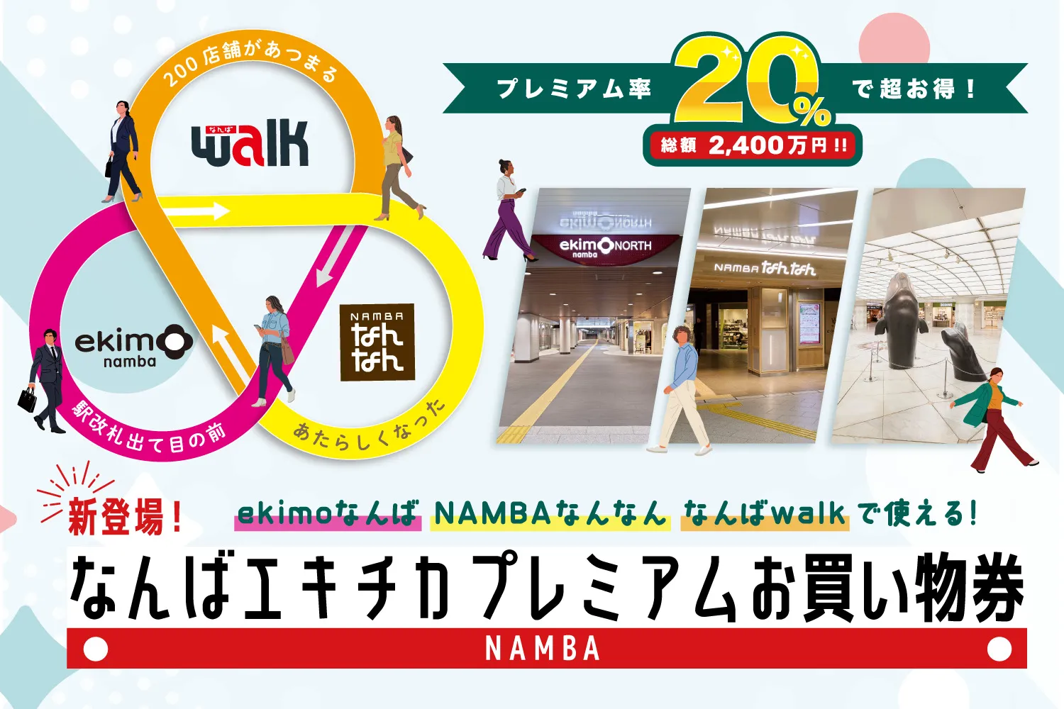 新登場！なんばエキチカ プレミアムお買い物券　販売のご案内